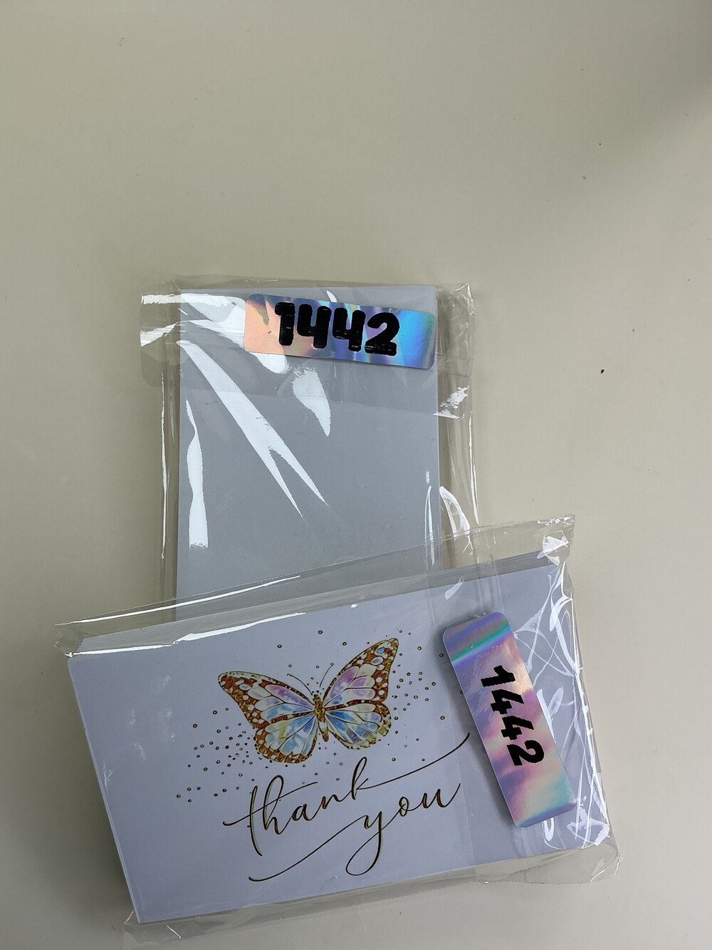 ★ 25 Butterfly Thank You Cards Small Business Customer Package Order Inserts